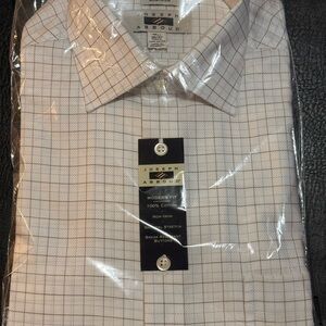 Joseph Abboud Men's White Grid Shirt